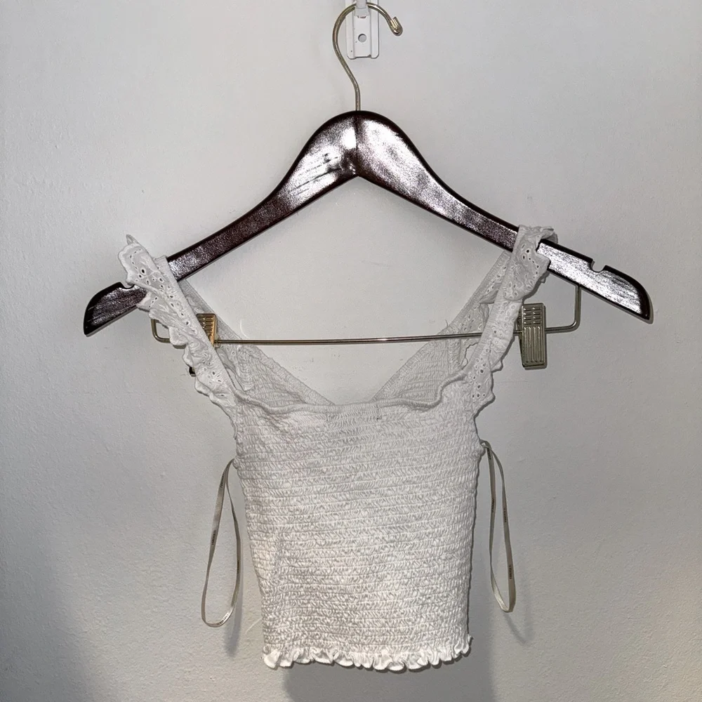 Forever 21 Cropped Ruffle Strap Tank Top - Picture 4 of 5